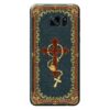 Faith -Christian Phone Case With Leather Pattern Print
