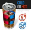 Men'S Golf Printed Personalized Leather Tumbler