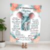 To My Granddaughter Custom Name - Personalized Fleece Blanket - Family