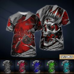 Skull Tattoo Artist Pattern 3D Shirts MK.jpg