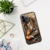 woodland whimsy fox in the forest personalized name phone case