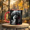 you and me we got this personalized name seleton couple accent mug